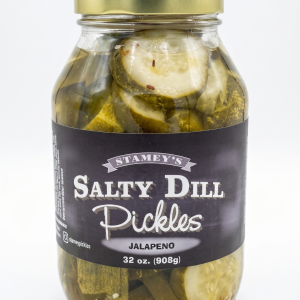 Salty Dill Pickles Jalapeno Pepper (32oz Glass Jar)