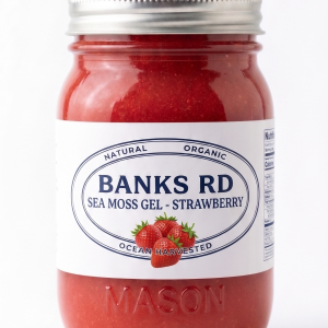 Sea Moss Gel Strawberry (16oz Glass Jar)