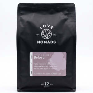 Whole Coffee Beans, Ethiopia Grade 1 Beloya (LOVE NOMADS, 12 oz)