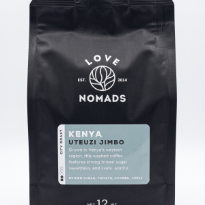 Whole Coffee Beans, Kenya Uteuzi Jimbo (LOVE NOMADS, 12 oz)