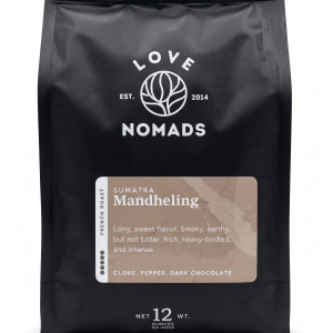 Whole Coffee Beans, Sumatra Mandheling (LOVE NOMADS, 12 oz)