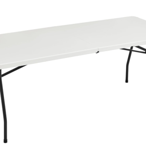 Daily Stall-Table Rental - Outdoor Plastic 6' x 2.5' x 2.5' Folding Table, White